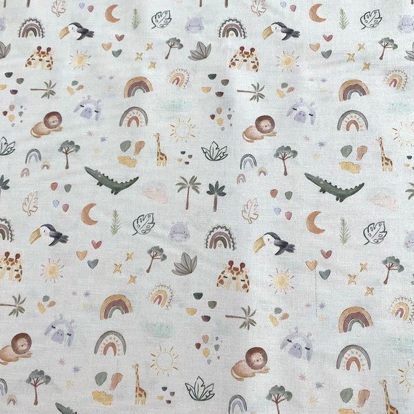 Algodón animales y arcoiris