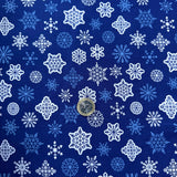 Copos de nieve azul