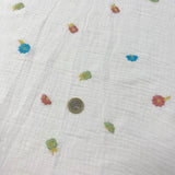 Muselina bordada flores