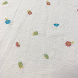 Muselina bordada flores