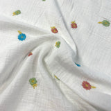 Muselina bordada flores