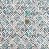 Loneta algodón geométrica hojas