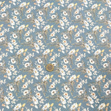 Loneta flores mini azul