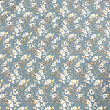 Loneta flores mini azul
